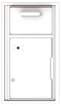 Versatile Front Loading Single Column Mailbox Collection Drop Box with Pull Down Hopper - 4C08S-HOP-White (WH)