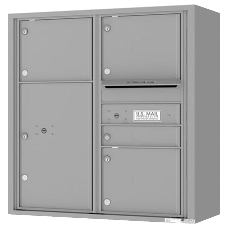 Florence 4C Horizontal Mailbox - 4 Doors, 1 Parcel Locker - 9 Doors High Private Access