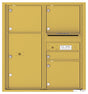 Versatile Front Loading Double Column Commercial Mailbox with 4 Tenant Compartments and 1 Parcel Locker-Gold Speck (GS)