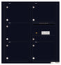Versatile Front Loading Double Column Commercial Mailbox with 6 Tenant Compartments and Outgoing Mail Slot-Black (BK)