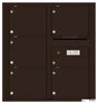 Versatile Front Loading Double Column Commercial Mailbox with 6 Tenant Compartments and Outgoing Mail Slot-Dark Bronze (DB)