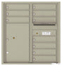Versatile Front Loading Double Column Commercial Mailbox with 10 Tenant Doors and 1 Parcel Locker-Postal Grey (PG)
