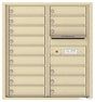 Versatile Front Loading Double Column Commercial Mailbox with 15 Tenant Doors and Outgoing Mail Slot-Sandstone (SD)