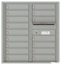 Versatile Front Loading Double Column Commercial Mailbox with 16 Tenant Doors and Outgoing Mail Slot-Silver Speck (SS)