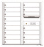 Versatile Front Loading Double Column Commercial Mailbox with 16 Tenant Doors and Outgoing Mail Slot-White (WH)