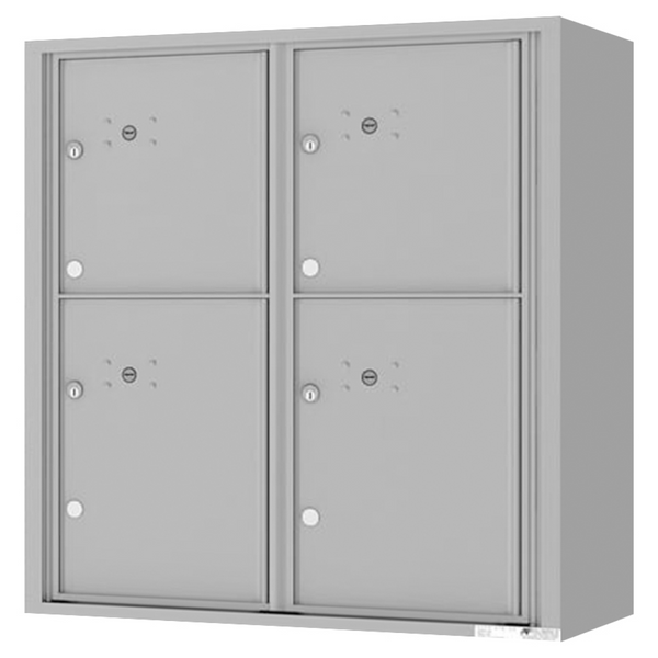Florence 4C Horizontal Mailbox - 4 Parcel Lockers - 9 Doors High Private Access