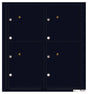Versatile Front Loading Fully Recessed Double Column Commercial Mailbox with 4 Extra-Large Parcel Lockers-Black (BK)