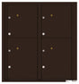Versatile Front Loading Fully Recessed Double Column Commercial Mailbox with 4 Extra-Large Parcel Lockers-Dark Bronze (DB)