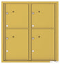 Versatile Front Loading Fully Recessed Double Column Commercial Mailbox with 4 Extra-Large Parcel Lockers-Gold Speck (GS)