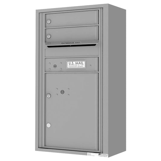 Florence 4C Horizontal Mailbox - 2 Doors, 1 Parcel Locker - 9 Doors High Private Access