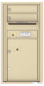 Versatile Front Loading Single Column Commercial Mailbox with 2 Tenant Compartments and 1 Parcel Locker-Sandstone (SD)