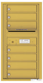 Versatile Front Loading Single Column Commercial Mailbox with 7 Tenant Compartments and Outgoing Mail Slot-Gold Speck (GS)