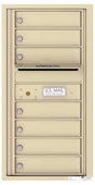 Versatile Front Loading Single Column Commercial Mailbox with 7 Tenant Compartments and Outgoing Mail Slot-Sandstone (SD)