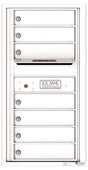 Versatile Front Loading Single Column Commercial Mailbox with 7 Tenant Compartments and Outgoing Mail Slot-White (WH)