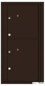 Versatile Front Loading Fully Recessed Single Column Commercial Mailbox with 2 Parcel Lockers-Dark Bronze (DB)