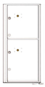 Versatile Front Loading Fully Recessed Single Column Commercial Mailbox with 2 Parcel Lockers-White (WH)