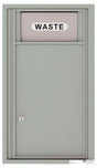 Versatile Front Loading Single Column Small Trash Receptacle Recycling Bin-Silver Speck (SS)