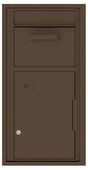 Versatile Front Loading Single Column Mailbox Collection Drop Box with Pull Down Hopper - 4C09S-HOP-Antique Bronze (AB)