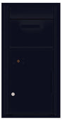 Versatile Front Loading Single Column Mailbox Collection Drop Box with Pull Down Hopper - 4C09S-HOP-Black (BK)