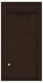 Versatile Front Loading Single Column Mailbox Collection Drop Box with Pull Down Hopper - 4C09S-HOP-Dark Bronze (DB)