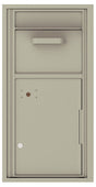 Versatile Front Loading Single Column Mailbox Collection Drop Box with Pull Down Hopper - 4C09S-HOP-Postal Grey (PG)