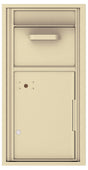 Versatile Front Loading Single Column Mailbox Collection Drop Box with Pull Down Hopper - 4C09S-HOP-Sandstone (SD)