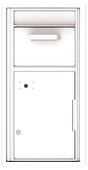 Versatile Front Loading Single Column Mailbox Collection Drop Box with Pull Down Hopper - 4C09S-HOP-White (WH)