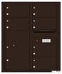 Versatile Front Loading Double Column Commercial Mailbox with 6 Tenant Compartments and 1 Parcel Locker-Dark Bronze (DB)