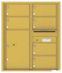 Versatile Front Loading Double Column Commercial Mailbox with 6 Tenant Compartments and 1 Parcel Locker-Gold Speck (GS)