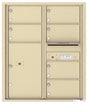 Versatile Front Loading Double Column Commercial Mailbox with 6 Tenant Compartments and 1 Parcel Locker-Sandstone (SD)