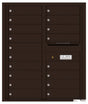 Versatile Front Loading Double Column Commercial Mailbox with 18 Tenant Compartments and Outgoing Mail Slot-Dark Bronze (DB)