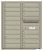 Versatile Front Loading Double Column Commercial Mailbox with 18 Tenant Compartments and Outgoing Mail Slot-Postal Grey (PG)