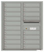 Versatile Front Loading Double Column Commercial Mailbox with 18 Tenant Compartments and Outgoing Mail Slot-Silver Speck (SS)