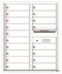 Versatile Front Loading Double Column Commercial Mailbox with 18 Tenant Compartments and Outgoing Mail Slot-White (WH)
