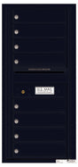 Versatile Front Loading Single Column Commercial Mailbox with 8 Tenant Compartments and Outgoing Mail Slot-Black (BK)