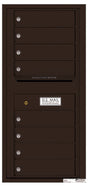 Versatile Front Loading Single Column Commercial Mailbox with 8 Tenant Compartments and Outgoing Mail Slot-Dark Bronze (DB)