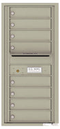 Versatile Front Loading Single Column Commercial Mailbox with 8 Tenant Compartments and Outgoing Mail Slot-Postal Grey (PG)