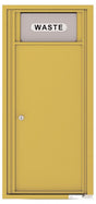 Versatile Front Loading Single Column Medium Size Trash Receptacle Recycling Bin-Gold Speck (GS)