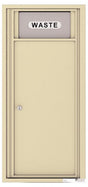 Versatile Front Loading Single Column Medium Size Trash Receptacle Recycling Bin-Sandstone (SD)
