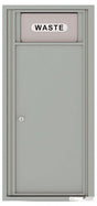 Versatile Front Loading Single Column Medium Size Trash Receptacle Recycling Bin-Silver Speck (SS)