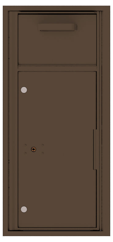 Versatile Front Loading Single Column Mailbox Collection Drop Box with Pull Down Hopper - 4CADS-HOP-Antique Bronze (AB)