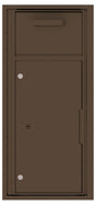 Versatile Front Loading Single Column Mailbox Collection Drop Box with Pull Down Hopper - 4CADS-HOP-Antique Bronze (AB)
