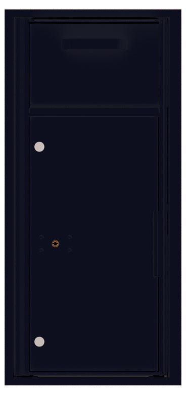 Versatile Front Loading Single Column Mailbox Collection Drop Box with Pull Down Hopper - 4CADS-HOP-Black (BK)
