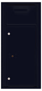 Versatile Front Loading Single Column Mailbox Collection Drop Box with Pull Down Hopper - 4CADS-HOP-Black (BK)