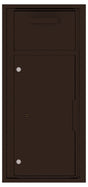 Versatile Front Loading Single Column Mailbox Collection Drop Box with Pull Down Hopper - 4CADS-HOP-Dark Bronze (DB)