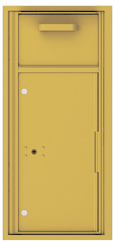 Versatile Front Loading Single Column Mailbox Collection Drop Box with Pull Down Hopper - 4CADS-HOP-Gold Speck (GS)