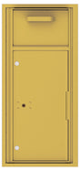 Versatile Front Loading Single Column Mailbox Collection Drop Box with Pull Down Hopper - 4CADS-HOP-Gold Speck (GS)