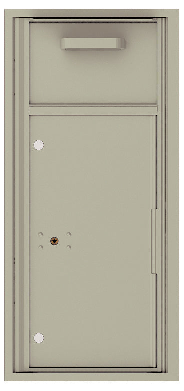 Versatile Front Loading Single Column Mailbox Collection Drop Box with Pull Down Hopper - 4CADS-HOP-Postal Grey (PG)