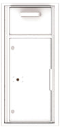Versatile Front Loading Single Column Mailbox Collection Drop Box with Pull Down Hopper - 4CADS-HOP-White (WH)