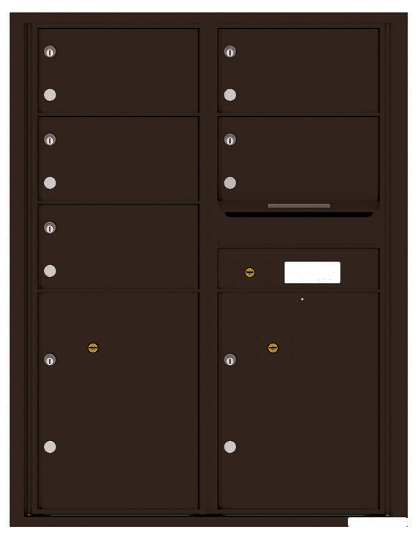 Versatile Front Loading Single Column Commercial Mailbox with 9 Tenant Doors and Outgoing Mail Slot-Dark Bronze (DB)